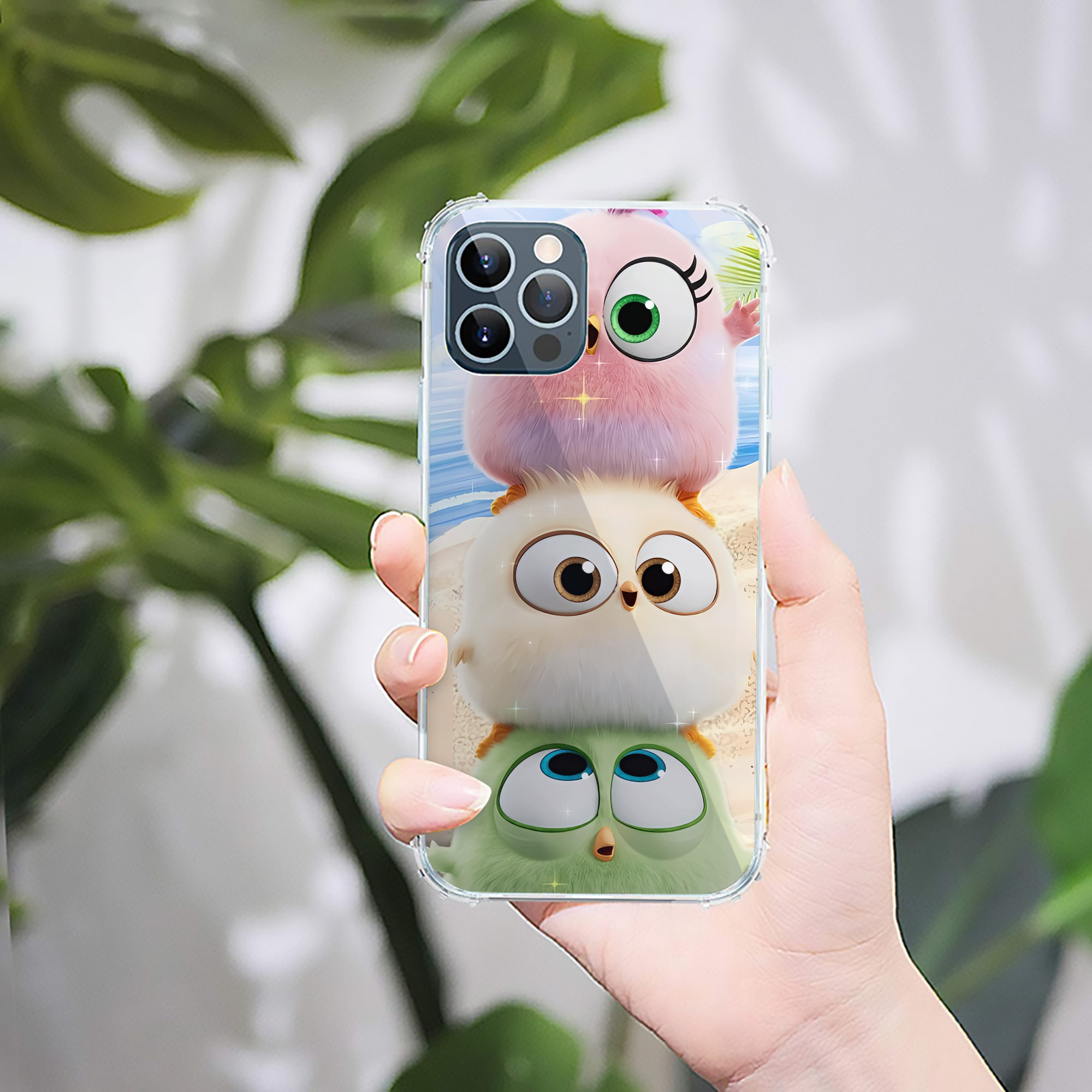 （画像用） Angry Birds アングリーバード 【iPhone 12シリーズ対応】透明スマホケース（クリアソフトケース）